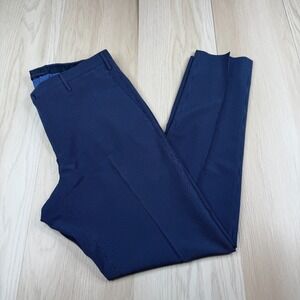 Incotex Slowear Mens Blue Pinstripe Silksucker Modern Fit Dress Pants Size 34